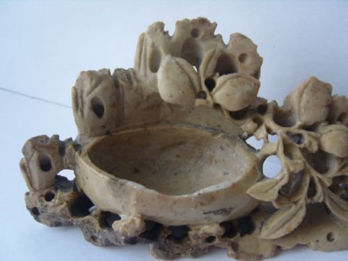 fig 2. Stunning Edwardian Soapstone Carving Vase