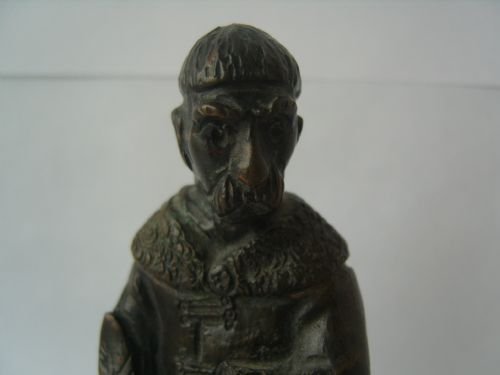 fig 1. Stunning Victorian Bronze Figure Of A Scribe B.Zoffomel
