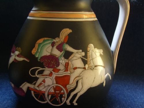 A 19th Century ' Encaustic' Ware Staffordshire Pottery Jug