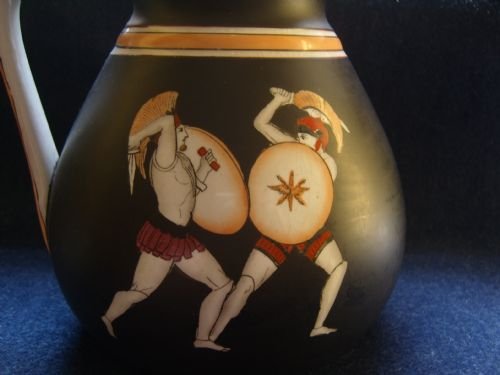 fig 1. A 19TH CENTURY ' ENCAUSTIC' WARE STAFFORDSHIRE POTTERY JUG