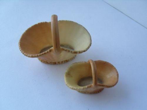 Lovely Pair of Royal Worcester Blush Ivory Baskets