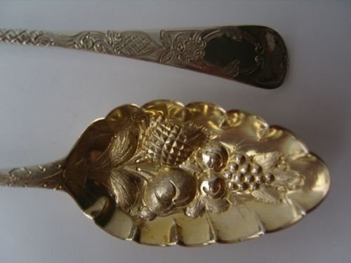fig 1. Stunning Rare Newcastle Georgian Silver Berry Spoons C1780