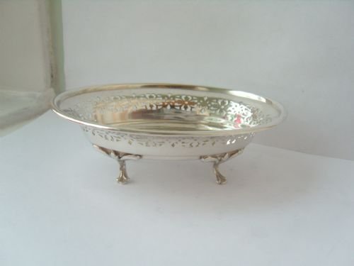 fig 1. VINTAGE Silver Bon Bon DISH -Birm 1918- J.Gloster Ltd