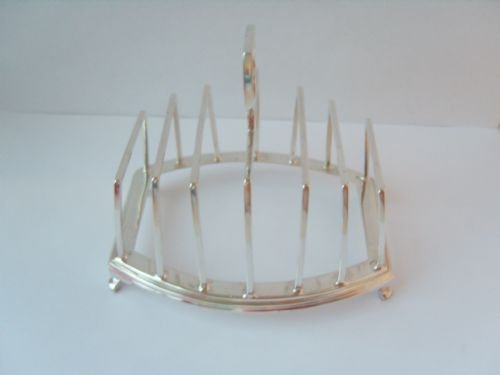 fig 1. Stunning Hallmarked Silver Heavy 6 Slice Toast Rack