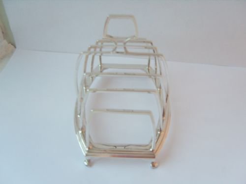 fig 2. Stunning Hallmarked Silver Heavy 6 Slice Toast Rack