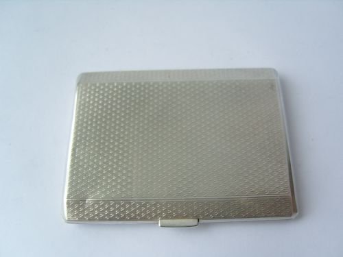Lovely Hallmarked Silver Engine Turned Cigarette\card Case