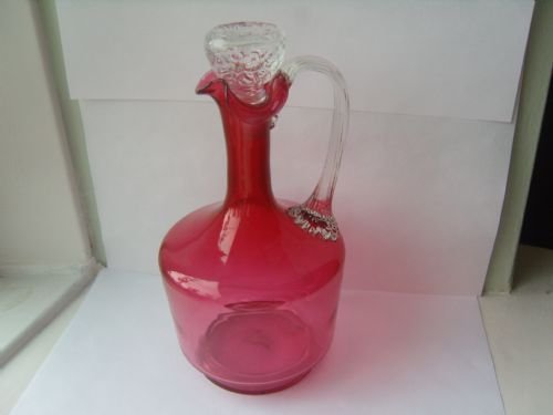 Victorian Cranberry Glass Decanter