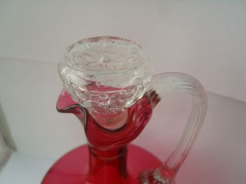 fig 1. Victorian Cranberry Glass Decanter