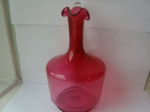 fig 2. Victorian Cranberry Glass Decanter