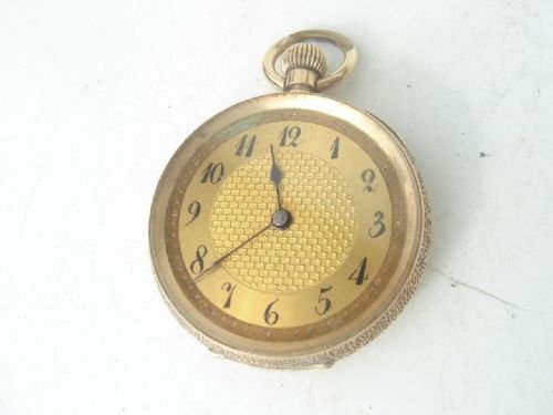 Antique Circa 1900 14k Solid Gold Cased Pocket Watch / Fob