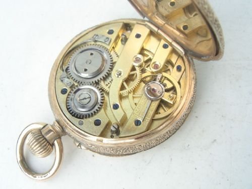 fig 3. Antique Circa 1900 14k solid gold cased pocket watch / Fob