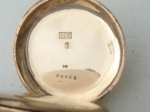 fig 4. Antique Circa 1900 14k solid gold cased pocket watch / Fob