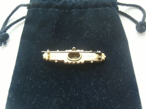 fig 2. Lovely Victorian 9ct Gold mourning brooch Chester 1899 Rare
