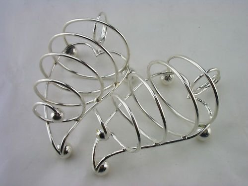 Stunning Victorian Heart Silver Toast Racks Birm 1900 W Aitken 
