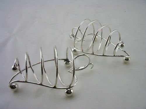 fig 2. STUNNING VICTORIAN HEART Silver TOAST RACKS Birm 1900 W Aitken