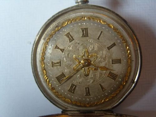 fig 1. Superb Late Victorian Swiss Silver Cased Pocket\Fob Watch