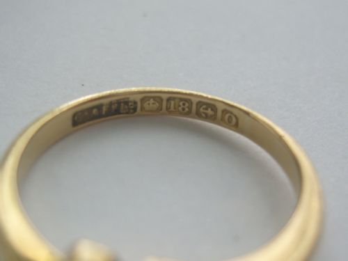 fig 2. Stunning Early Victorian Diamond and Sapphire 18ct Gold Ring 1863