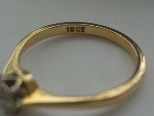 fig 3. Lovely Edwardian 18ct Gold Diamond Solitaire Ring