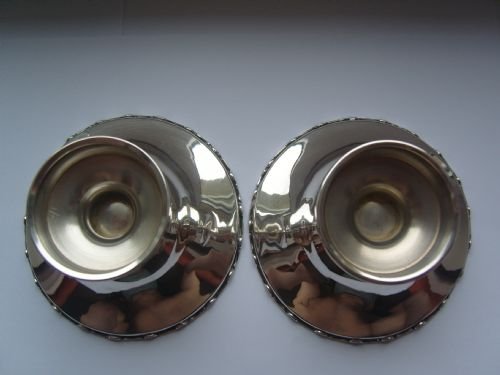 fig 1. Stunning Pair of Footed Silver Bonbon Dishes Harrods