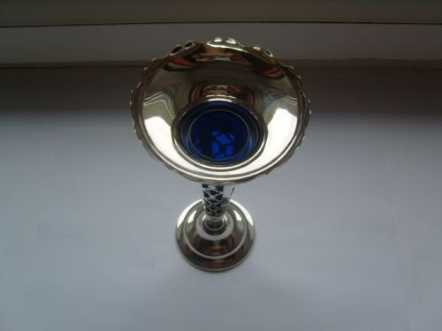 fig 1. Lovely Silver Plated Pierced Vase c1920
