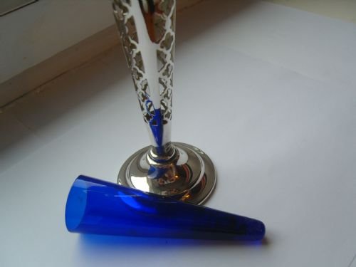 fig 2. Lovely Silver Plated Pierced Vase c1920