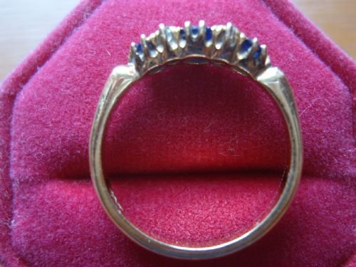 fig 3. Stunning Edwardian 18ct Gold Sapphire and Diamond Ring