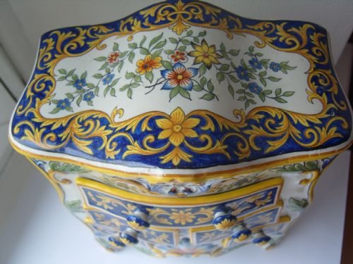 fig 2. Late 19th Century French Faience Chest
