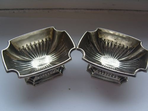 Lovely Pair of Victorian Hallmarked Silver Salts