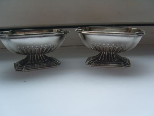fig 1. Lovely Pair of Victorian Hallmarked Silver Salts