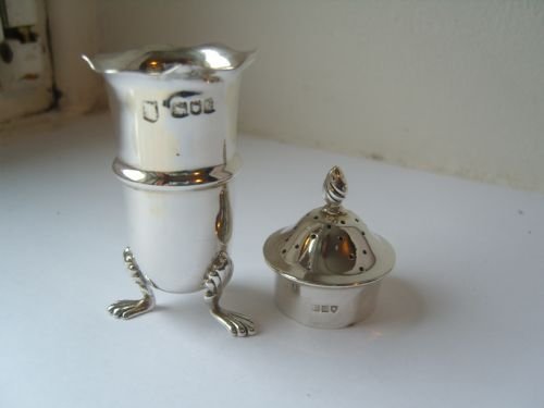 fig 1. Lovely Edwardian Hallmarked Silver Pepper Pot