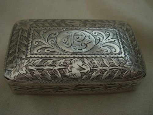 Stunning Georgian Silver Snuff Box 1816