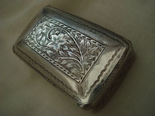 fig 1. Stunning Georgian Silver Snuff Box 1816