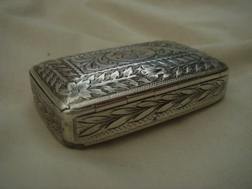 fig 2. Stunning Georgian Silver Snuff Box 1816