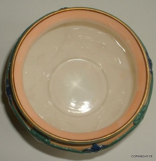 fig 3. ROYAL WORCESTER HADLEY WARE ROSE PAINTED JARDINIERE DATED 1905
