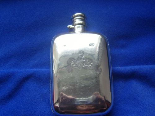 Stunning Victorian Silver Hip Flask Sampson and Mordan Scottish Provenance