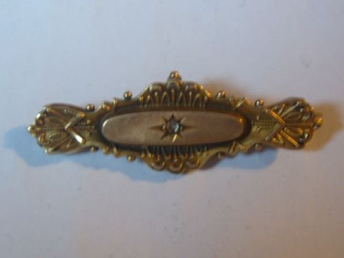 Lovely Victorian 9ct Gold and Diamond Brooch Chester
