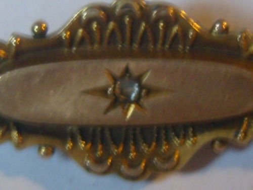fig 1. Lovely Victorian 9ct Gold and Diamond Brooch Chester