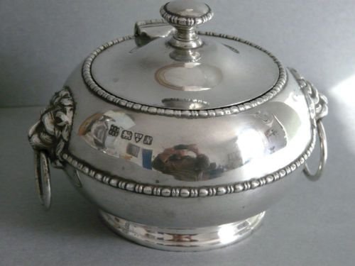 Rare, Unusual, Hallmarked, Silver George V Tea Caddy