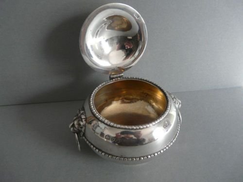 fig 2. Rare, Unusual, Hallmarked, Silver George V Tea Caddy