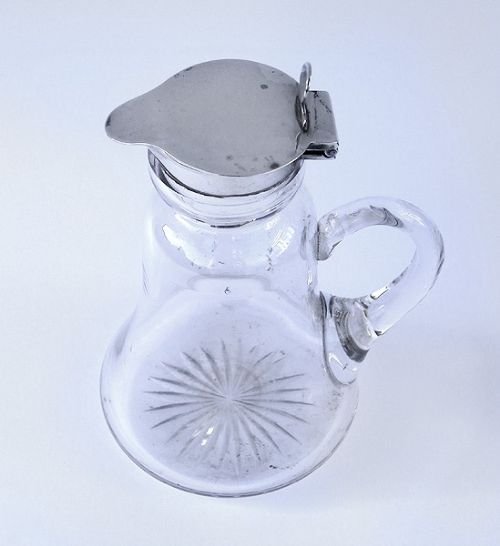 Asprey London Silver & Glass Whisky Jug 1918
