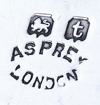 fig 3. ASPREY LONDON SILVER & Glass WHISKY JUG 1918