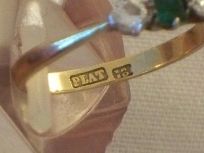 fig 3. STUNNING EDWARDIAN 18CT GOLD PLATINUM SQUARE EMERALD DIAMOND LADIES RING