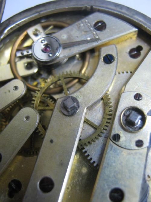 fig 2. STUNNING RARE SILVER FACED FINE STERLING SILVER KEYWOUND POCKET WATCH DATE 1833