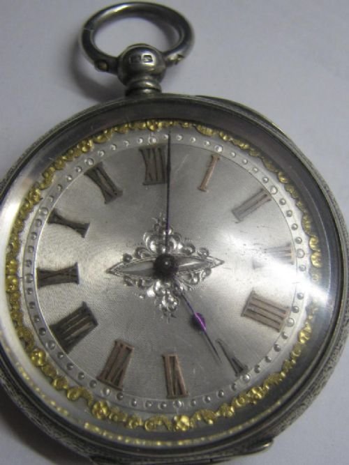 Stunning Rare Silver Faced  Fine Sterling Silver Keywound Pocket Watch Date 1833
