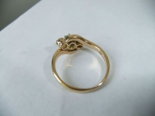 fig 3. Stunning Emerald & Diamond 1920's 18ct gold ring.