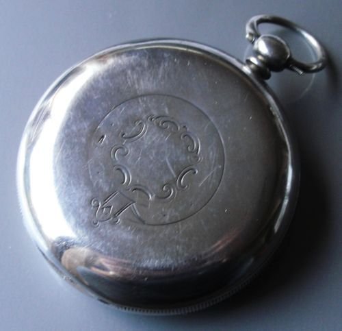 fig 2. Antique Victorian Silver Fusee Pocket Watch - M. Fisher of Manchester - 1894
