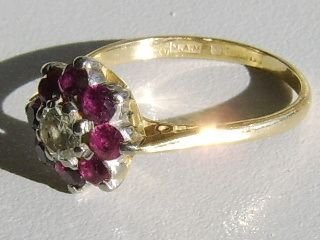 fig 2. Lovely Art Deco 18ct Gold Diamond and Ruby Ring
