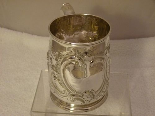 fig 2. Rare Absolutely Stunning George l Fully Hallmarked Sterling Silver One Pint Mug