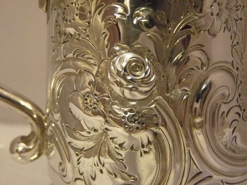 fig 3. Rare Absolutely Stunning George l Fully Hallmarked Sterling Silver One Pint Mug