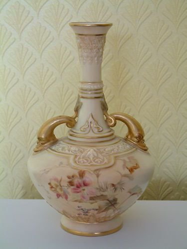 
Royal Worcester Dolphin Handled Vase 1893